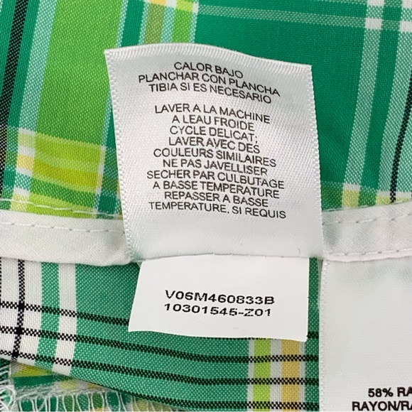 Jones New York Sport Green Plaid Stretch Cotton Blend 11” Shorts, 6 - Picture 14 of 14